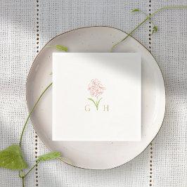 Vitaktig Blommigt Lindragen Ro Napkins Pappersservett