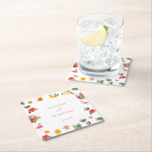 Vitaktig färgad Roligt Tropiskt flamingle Bröllop