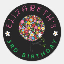 Vitaktig färgad Vår blommor Pop Träd Party