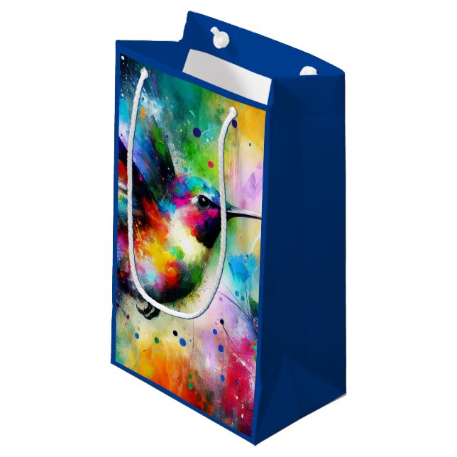 Vitaktig, färglös Grönt av Hummingbird Bird Blue (Framsidan Vinklad)