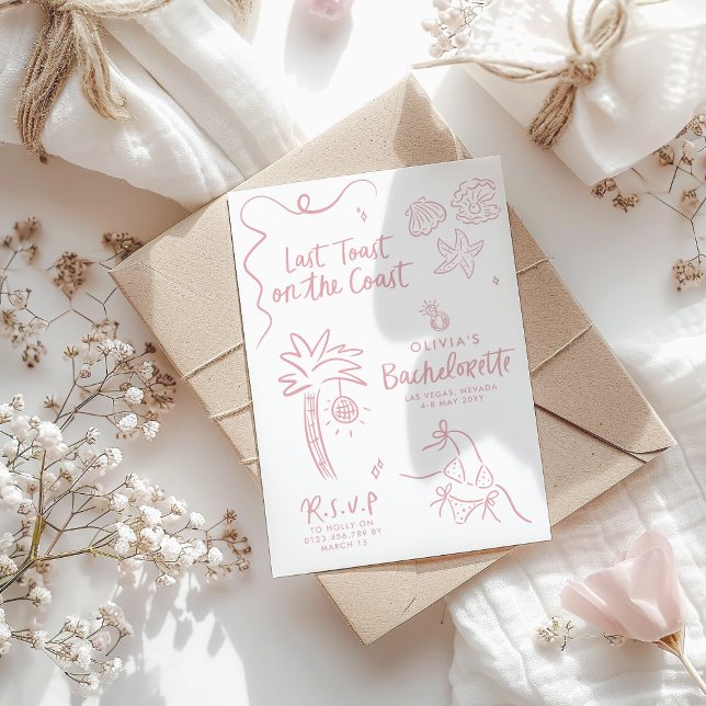 Vitaktig hand plockade-skål på kusten invi inbjudningar (Skapare uppladdad)