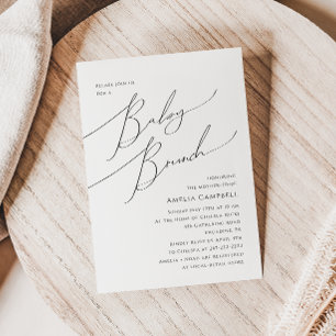 Vitaktig inbjudan till Neutral Baby Brunch om kön