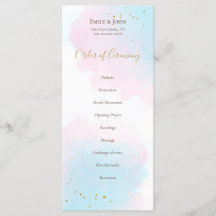 Vitaktig Rosa Blåfärgspastel Bröllop