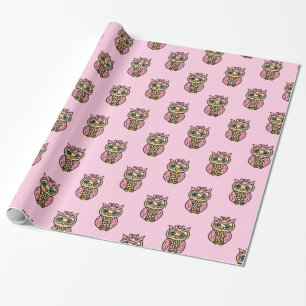 Vitaktig Rosa Uggla Presentpapper