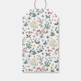 Vitaktiga färgblommor Bröllop Tack Presentetikett