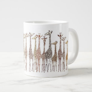 Vitaktiga Giraffer Jumbo Mugg