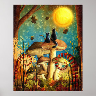 Vitaktiga katter Poster