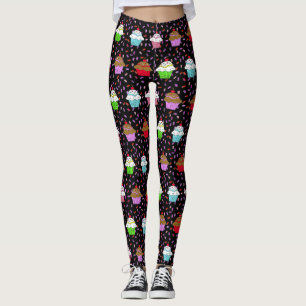 Vitaktiga Muffinsar och Candy Sprinkles Leggings