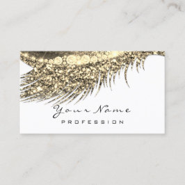 Vitaktigt tilläggskort för Makeup Guld Glitter Tidsbeställning Kort