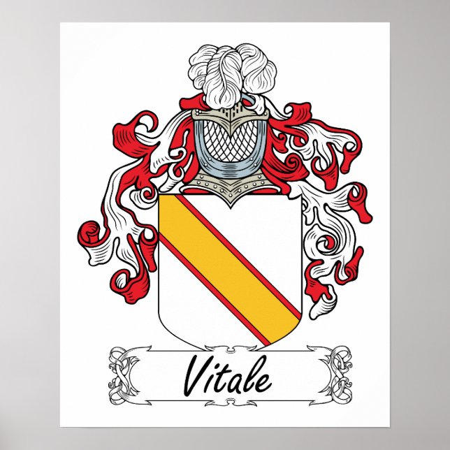 Vitale Family Crest Poster (Framsidan)
