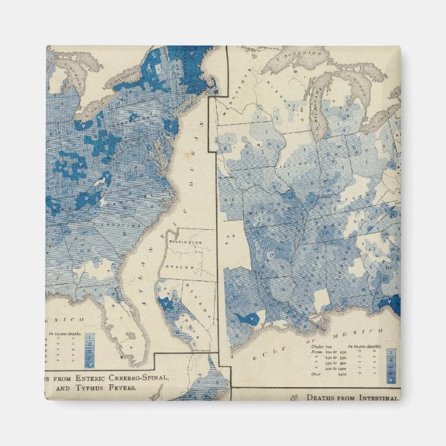 Vitalstatistik, folkräkningen i Förenade Stater Magnet (Framsidan)