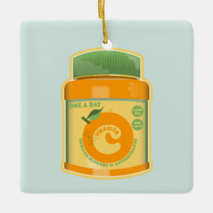 Vitamin C hälsa Julgransprydnad Keramik