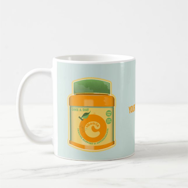 Vitamin C hälsa Kaffemugg (Vänster)