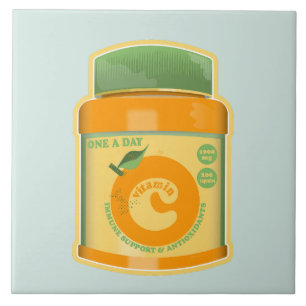 Vitamin C hälsa Kakelplatta