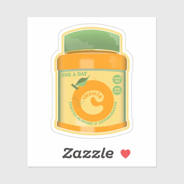 Vitamin C hälsa Klistermärken (Ark)