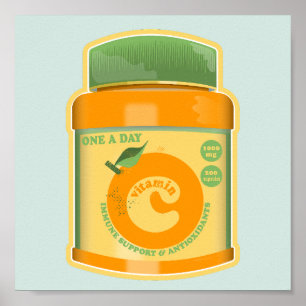 Vitamin C hälsa Poster
