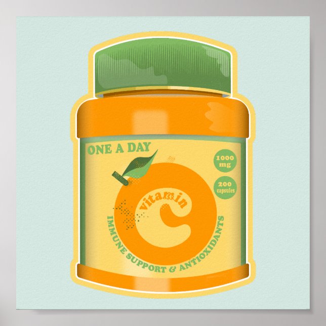 Vitamin C hälsa Poster (Framsidan)