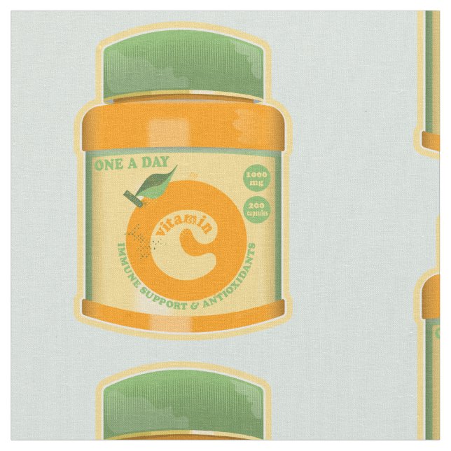 Vitamin C hälsa Tyg (Närbild)