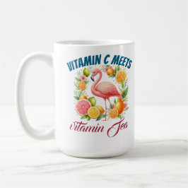 Vitamin C Meets Vitamin Sea-Tropical Flamingo Citr Kaffemugg