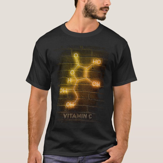 vitamin c molecule composition chemical structure t shirt (Framsida)