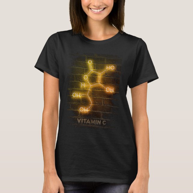 vitamin c molecule composition chemical structure t shirt (Framsida)