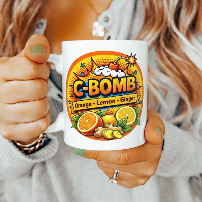 Vitamin C Pop Art Citrusblandning Kaffemugg (Skapare uppladdad)