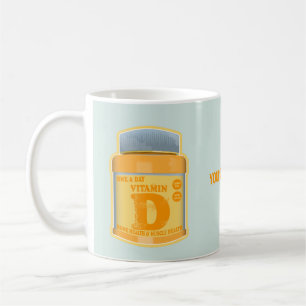 Vitamin D kapslar, hälsa och välbefinnande Kaffemugg