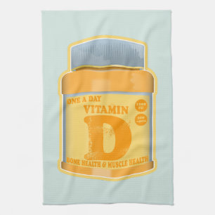 Vitamin D kapslar, hälsa och välbefinnande Kökshandduk