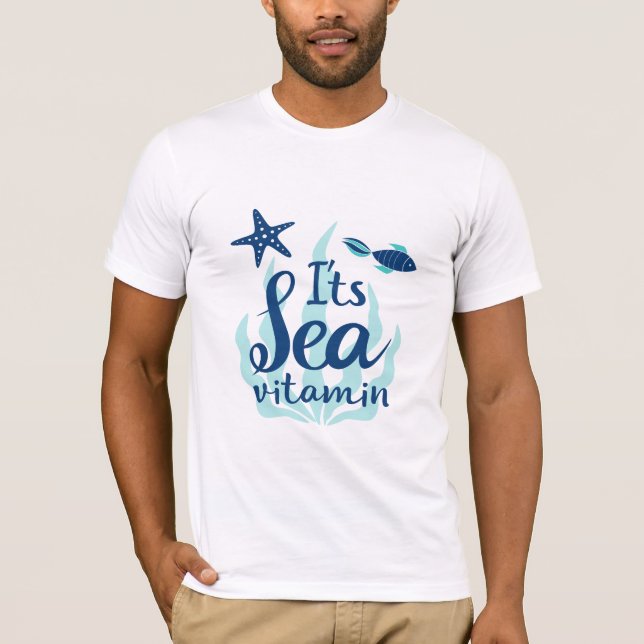 Vitamin i havet - Roligt Ocean-Inspired Summer Tee (Framsida)