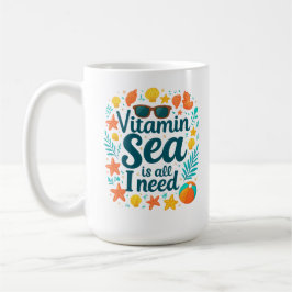 Vitamin Sea Coffee Mugg - Ocean Älskare Beach Vibe
