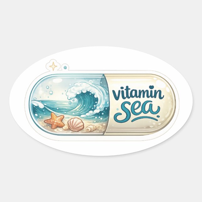 Vitamin Sea Klistermärke (Framsida)