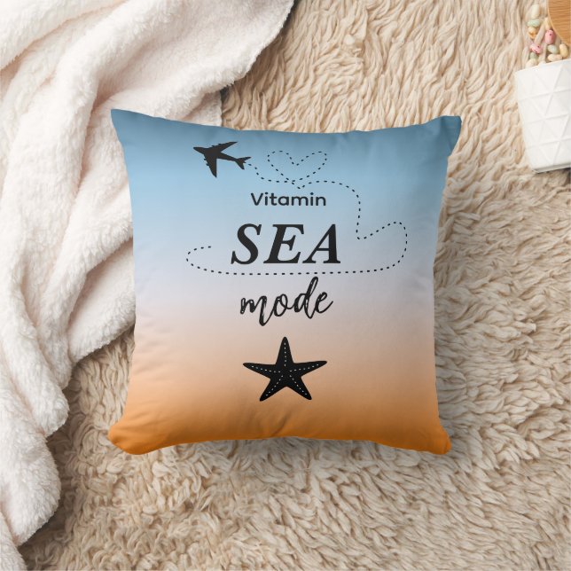 Vitamin Sea-läge Orange Sommarfärg Kudde (Filt)