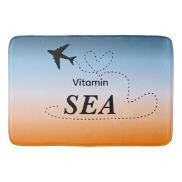 Vitamin Sea Orange Sommar Färg Baddröjsmatta Badrumsmatta