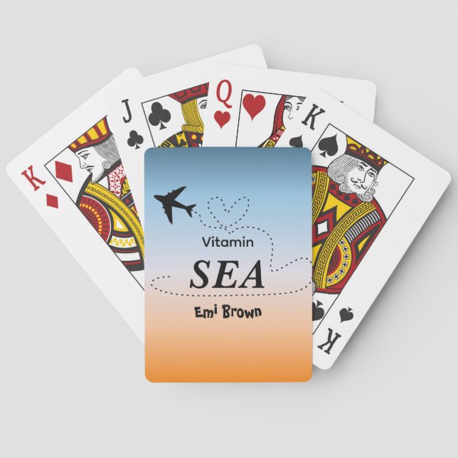 Vitamin Sea Orange Sommar Färg Casinokort (Baksidan)