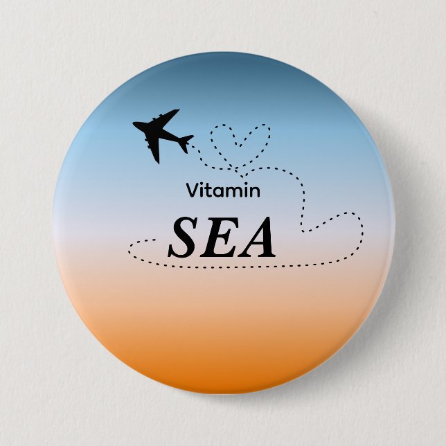 Vitamin Sea Orange Sommar Färg Knapp (Framsida)