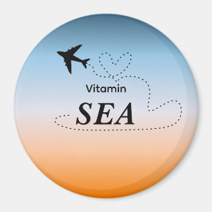 Vitamin Sea Orange Sommar Färg Magnet