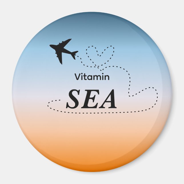Vitamin Sea Orange Sommar Färg Magnet (Framsidan)