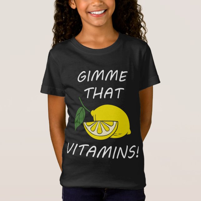 Vitamins Funny Citrus Citrus Fruit T Shirt (Framsida)