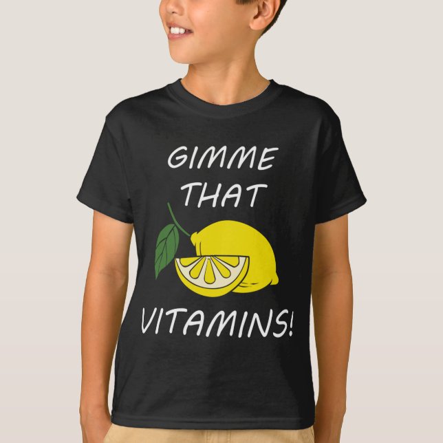 Vitamins Funny Citrus Citrus Fruit T Shirt (Framsida)