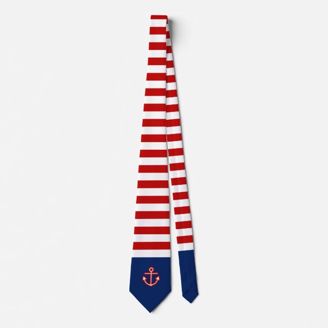 Vitankardesign för marinmarinflottan slips (Framsida)