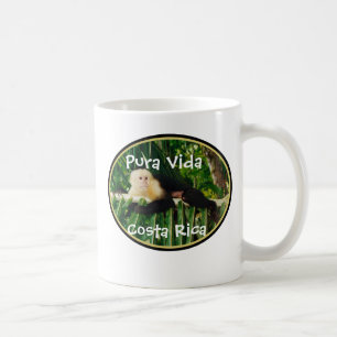 Vitansikteapa, Pura Vida, Costa Rica Kaffemugg