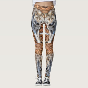 Vitarktisk Varg Wildlife-design Leggings