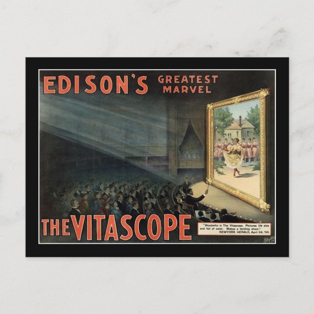 Vitascopes Vintage Theater Poster Vykort (Framsida)