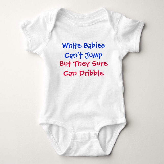 Vitbabyar kan inte hoppa tee shirt (Framsida)