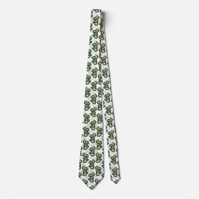 Vitbakgrund - Snake Mönster Design Slips (Framsida)