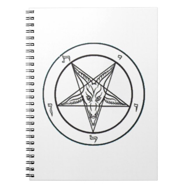 VitBaphomet anteckningsbok Med Spiral (Framsidan)