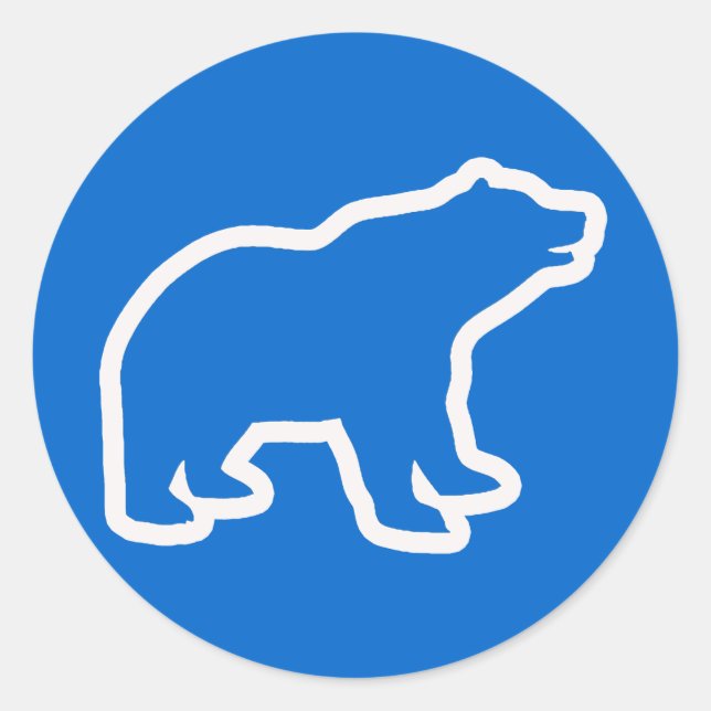 VITBEAROUTLINE RUNT KLISTERMÄRKE (Framsida)