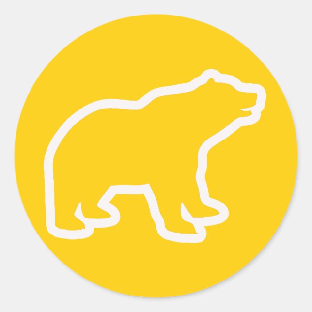 VITBEAROUTLINE RUNT KLISTERMÄRKE (Framsida)