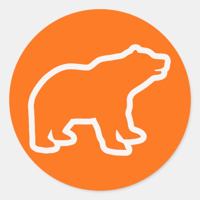VITBEAROUTLINE RUNT KLISTERMÄRKE (Framsida)