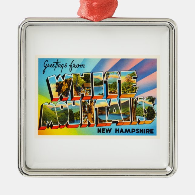 Vitberg New Hampshire NH reser souvenir Julgransprydnad Metall (Framsidan)